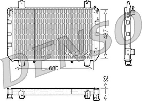 Denso DRM10095 - Радиатор, охлаждане на двигателя vvparts.bg