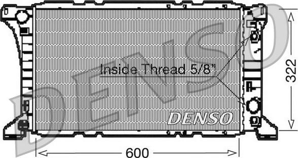 Denso DRM10096 - Радиатор, охлаждане на двигателя vvparts.bg