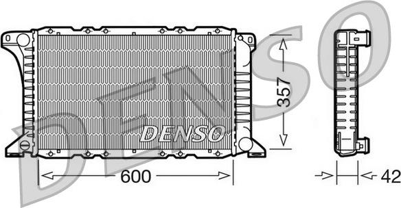 Denso DRM10090 - Радиатор, охлаждане на двигателя vvparts.bg