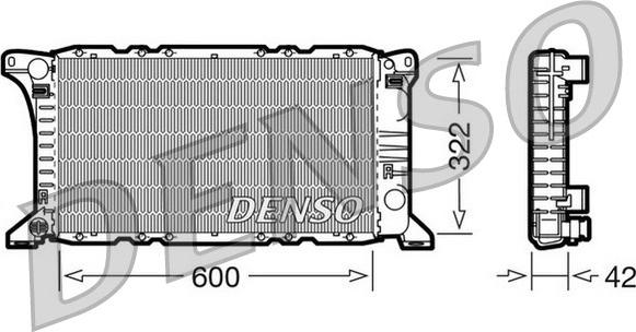 Denso DRM10091 - Радиатор, охлаждане на двигателя vvparts.bg