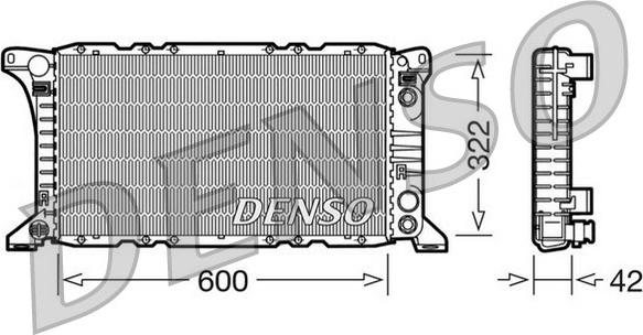 Denso DRM10092 - Радиатор, охлаждане на двигателя vvparts.bg