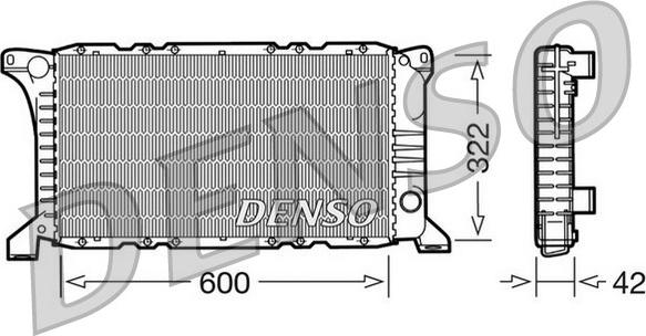 Denso DRM10097 - Радиатор, охлаждане на двигателя vvparts.bg