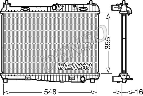 Denso DRM10043 - Радиатор, охлаждане на двигателя vvparts.bg