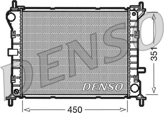 Denso DRM10050 - Радиатор, охлаждане на двигателя vvparts.bg