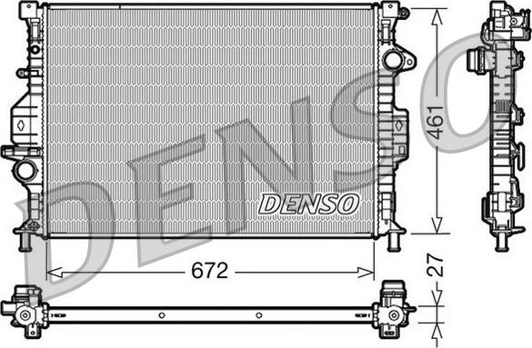 Denso DRM10069 - Радиатор, охлаждане на двигателя vvparts.bg