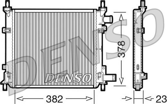 Denso DRM10060 - Радиатор, охлаждане на двигателя vvparts.bg