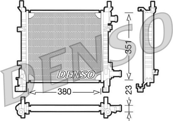 Denso DRM10061 - Радиатор, охлаждане на двигателя vvparts.bg