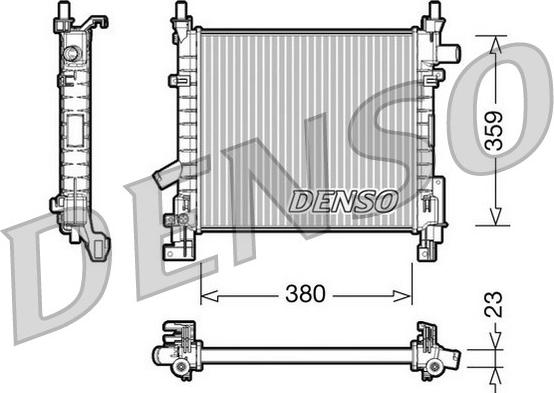 Denso DRM10063 - Радиатор, охлаждане на двигателя vvparts.bg