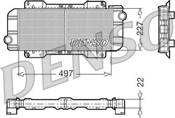 Denso DRM10019 - Радиатор, охлаждане на двигателя vvparts.bg