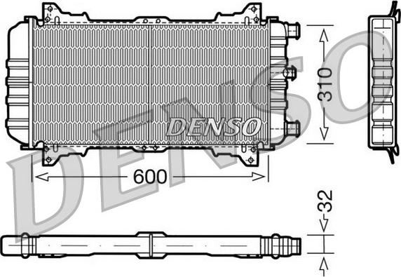 Denso DRM10018 - Радиатор, охлаждане на двигателя vvparts.bg