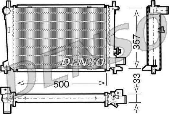 Denso DRM10039 - Радиатор, охлаждане на двигателя vvparts.bg