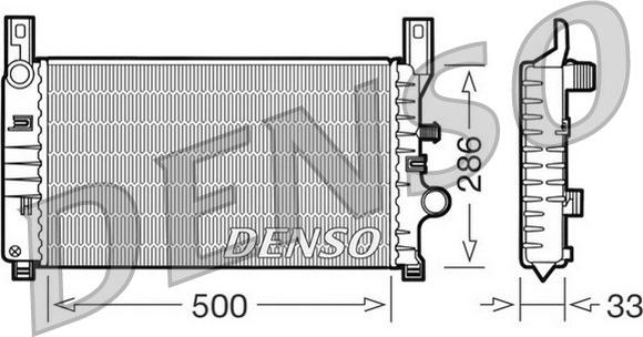Denso DRM10034 - Радиатор, охлаждане на двигателя vvparts.bg