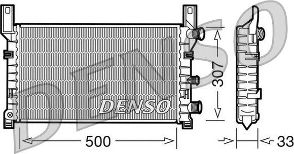 Denso DRM10035 - Радиатор, охлаждане на двигателя vvparts.bg