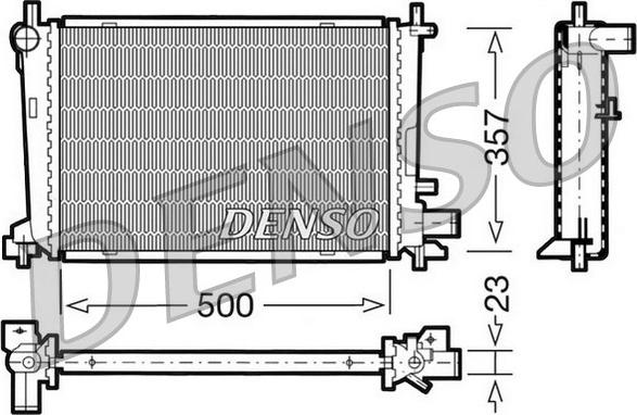 Denso DRM10038 - Радиатор, охлаждане на двигателя vvparts.bg