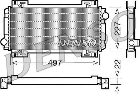 Denso DRM10032 - Радиатор, охлаждане на двигателя vvparts.bg