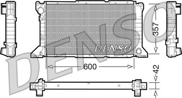 Denso DRM10100 - Радиатор, охлаждане на двигателя vvparts.bg