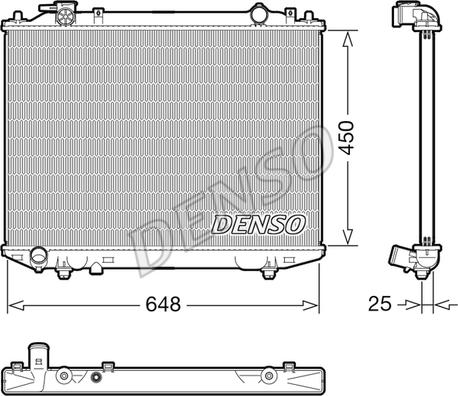 Denso DRM10117 - Радиатор, охлаждане на двигателя vvparts.bg