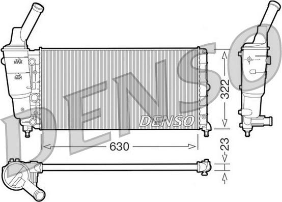 Denso DRM13005 - Радиатор, охлаждане на двигателя vvparts.bg