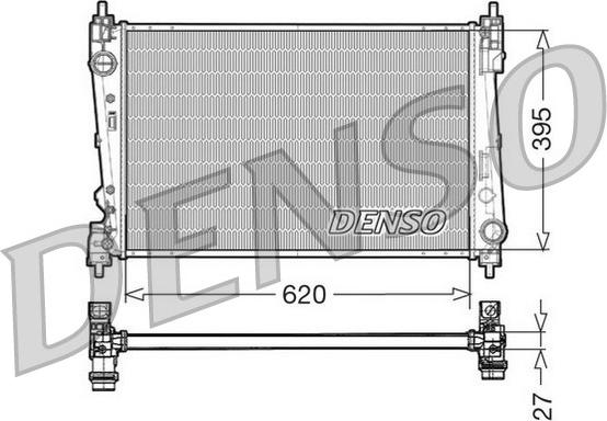 Denso DRM13015 - Радиатор, охлаждане на двигателя vvparts.bg