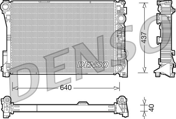 Denso DRM17046 - Радиатор, охлаждане на двигателя vvparts.bg