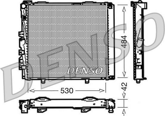 Denso DRM17040 - Радиатор, охлаждане на двигателя vvparts.bg