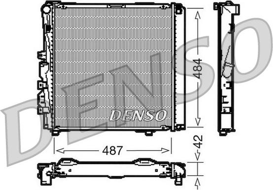 Denso DRM17053 - Радиатор, охлаждане на двигателя vvparts.bg