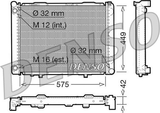 Denso DRM17069 - Радиатор, охлаждане на двигателя vvparts.bg