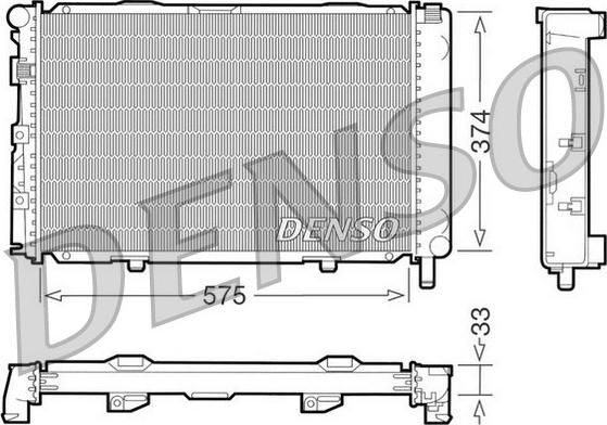 Denso DRM17064 - Радиатор, охлаждане на двигателя vvparts.bg