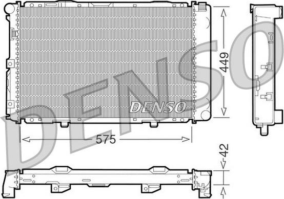 Denso DRM17065 - Радиатор, охлаждане на двигателя vvparts.bg