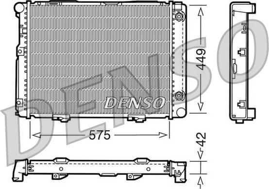 Denso DRM17060 - Радиатор, охлаждане на двигателя vvparts.bg