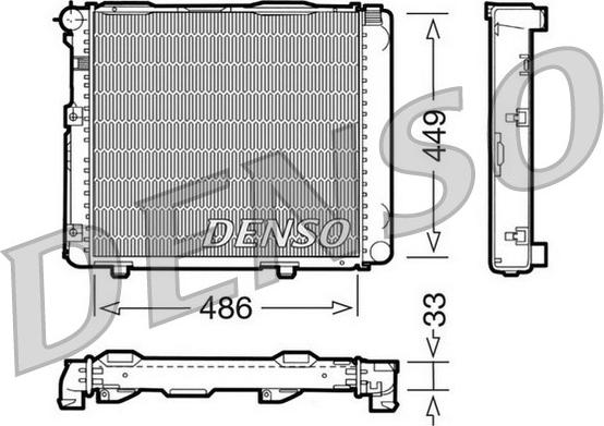 Denso DRM17068 - Радиатор, охлаждане на двигателя vvparts.bg