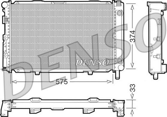 Denso DRM17063 - Радиатор, охлаждане на двигателя vvparts.bg
