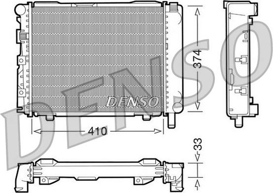 Denso DRM17062 - Радиатор, охлаждане на двигателя vvparts.bg