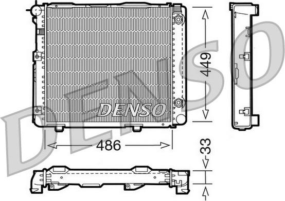 Denso DRM17067 - Радиатор, охлаждане на двигателя vvparts.bg