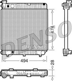 Denso DRM17001 - Радиатор, охлаждане на двигателя vvparts.bg