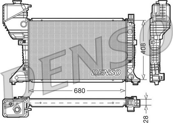 Denso DRM17015 - Радиатор, охлаждане на двигателя vvparts.bg