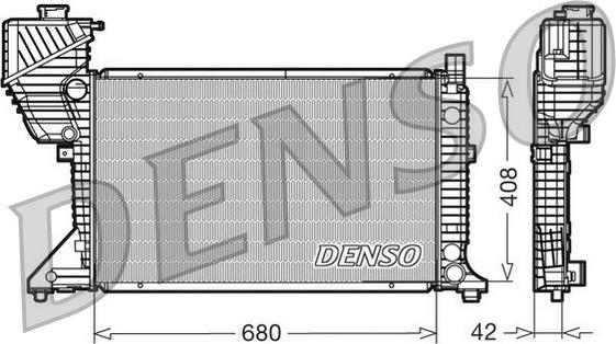 Denso DRM17011 - Радиатор, охлаждане на двигателя vvparts.bg