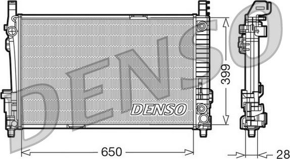 Denso DRM17013 - Радиатор, охлаждане на двигателя vvparts.bg