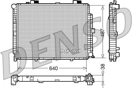 Denso DRM17086 - Радиатор, охлаждане на двигателя vvparts.bg