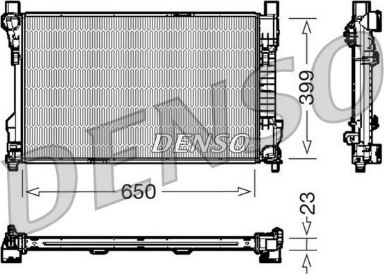 Denso DRM17081 - Радиатор, охлаждане на двигателя vvparts.bg