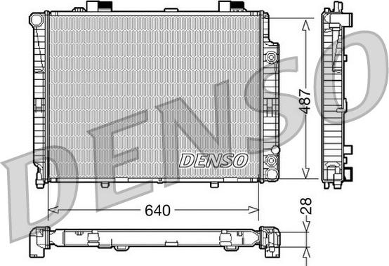 Denso DRM17088 - Радиатор, охлаждане на двигателя vvparts.bg