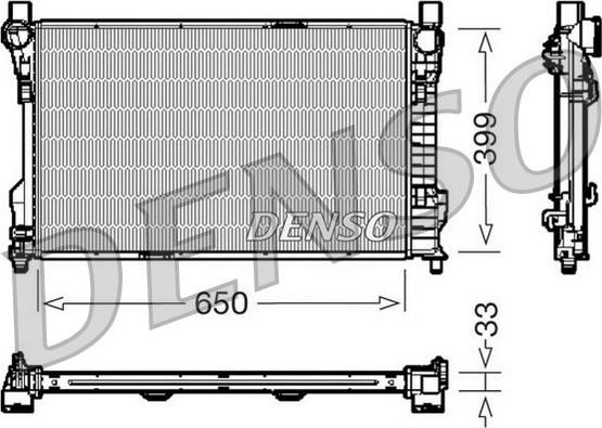 Denso DRM17082 - Радиатор, охлаждане на двигателя vvparts.bg