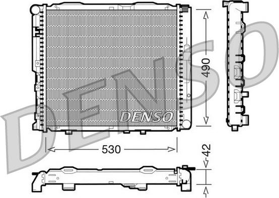 Denso DRM17034 - Радиатор, охлаждане на двигателя vvparts.bg