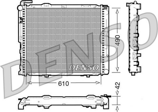 Denso DRM17035 - Радиатор, охлаждане на двигателя vvparts.bg