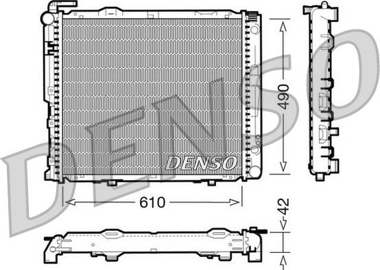 Denso DRM17036 - Радиатор, охлаждане на двигателя vvparts.bg