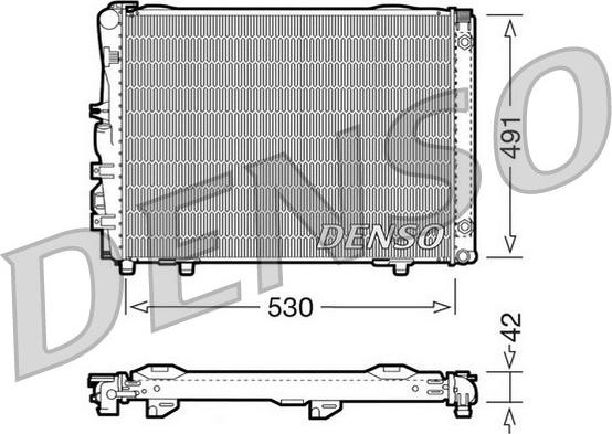 Denso DRM17030 - Радиатор, охлаждане на двигателя vvparts.bg