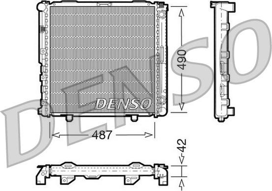 Denso DRM17031 - Радиатор, охлаждане на двигателя vvparts.bg