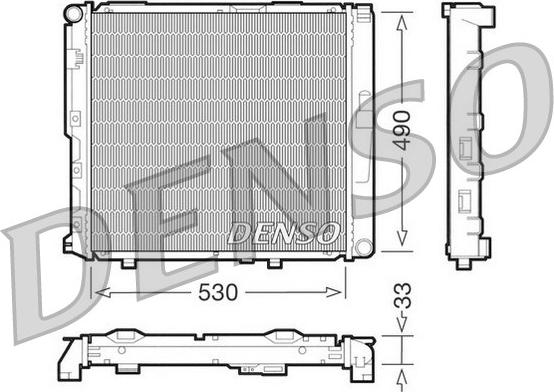 Denso DRM17038 - Радиатор, охлаждане на двигателя vvparts.bg