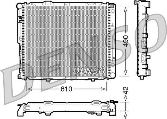 Denso DRM17033 - Радиатор, охлаждане на двигателя vvparts.bg