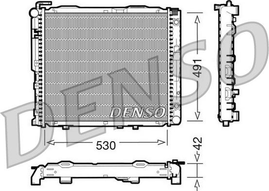 Denso DRM17037 - Радиатор, охлаждане на двигателя vvparts.bg